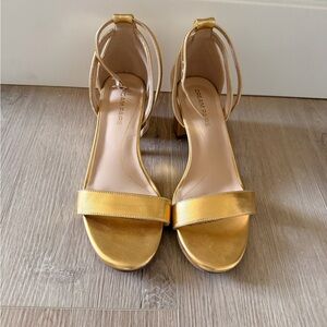 Gold Strappy Heels